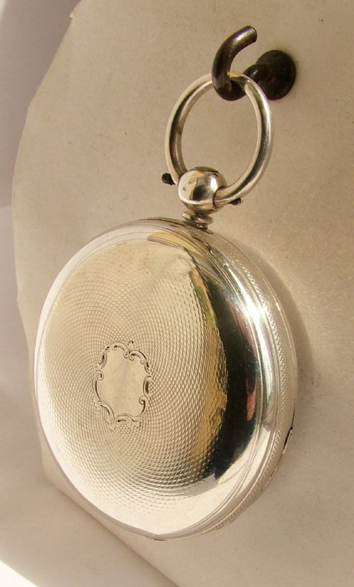 fig 1. 1855 J Howlett Cheltenham silver fusee pocket watch