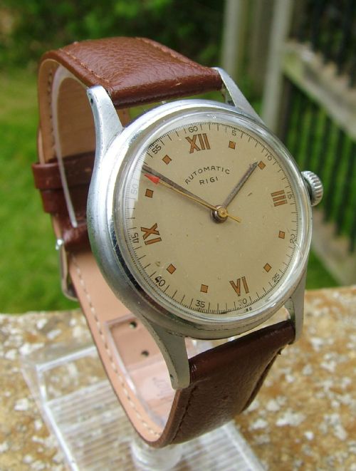 fig 1. A gents 1950s Rigi bumper automatic wrist watch