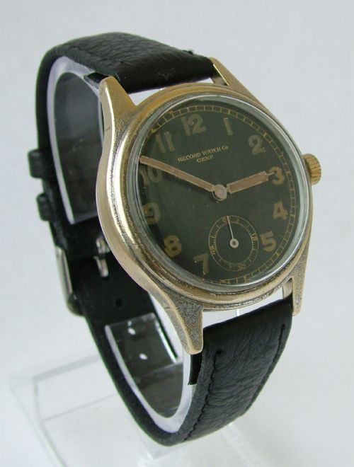 fig 1. Gents 1940s Record wrist watch, made for the German market
