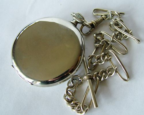fig 2. WW2 era Omega pocket watch and chain