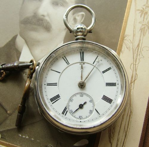 Silver Drinkwater Coventry Fusee Pocket Watch 1897