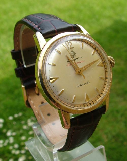 fig 1. Gents 1950s Huguenin Centenaire wrist watch