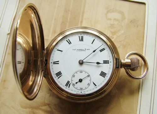 1920s Thomas Russell Full Hunter Pocket Watch