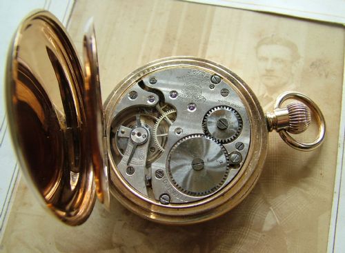 fig 2. 1920s Thomas Russell full hunter pocket watch