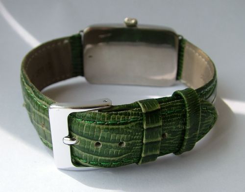 fig 3. Gents silver Art Deco Stauffer Andreas Huber watch