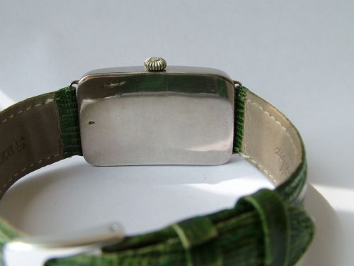 fig 4. Gents silver Art Deco Stauffer Andreas Huber watch