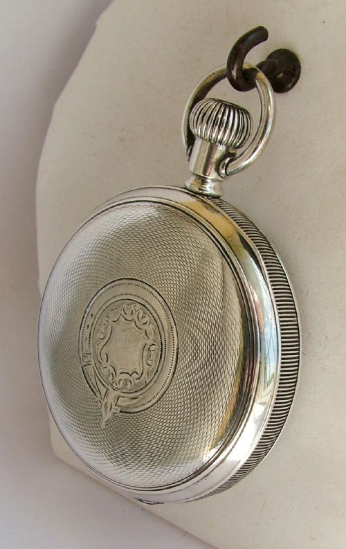 fig 1. Vintage 1920 silver Elgin stem winding pocket watch