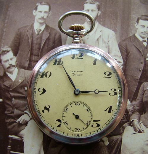 An Art Deco Record Pocket Watch