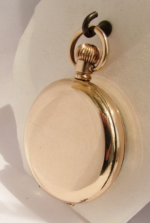 fig 1. A vintage 1920s Harris Stone Leeds gold plated pocket watch.