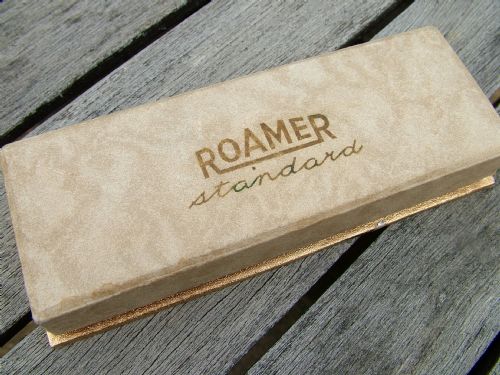 fig 1. Gents boxed 1950s Roamer Super Shock wristwatch