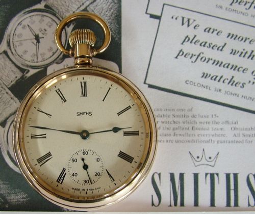 A 1950s Smiths Gold Plated Pocket Watch.