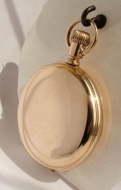 fig 2. Antique 1892 Waltham Regina gold filled full hunter pocket watch