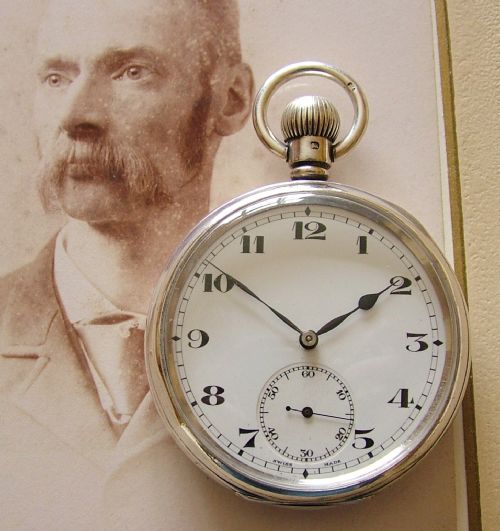 A 1930s Silver Pocket Watch from J W Benson.