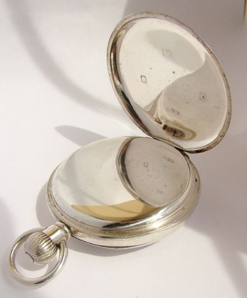 fig 2. A 1930s silver pocket watch from J W Benson.