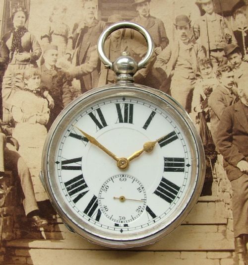 Vintage 1929 Silver Swiss Pocket Watch.