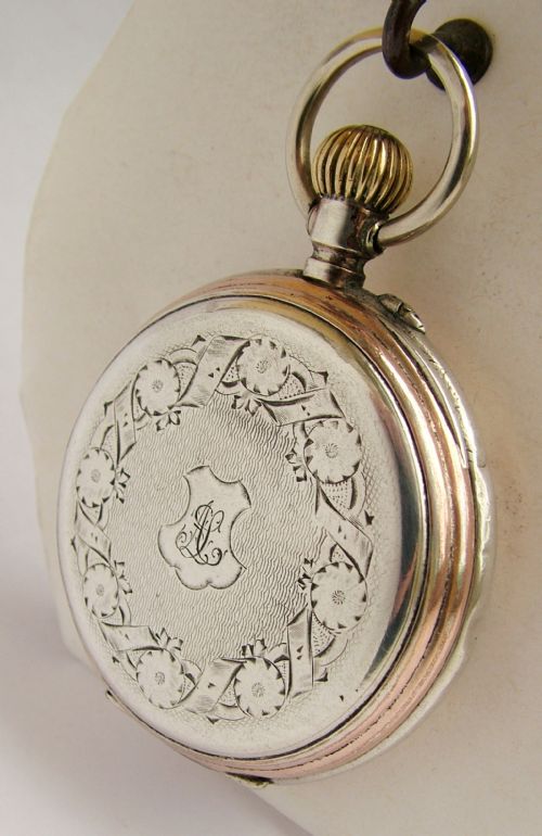 fig 1. A Spiral Breguet silver pocket watch, circa 1900.