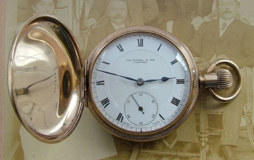 1920s Thomas Russell Full Hunter Pocket Watch