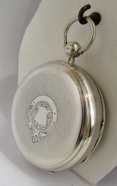 fig 1. Large antique 1882 silver Improved Patent pocket watch