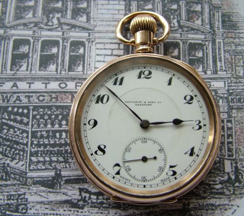 Gold Plated Pocket Watch, Fattorini & Sons