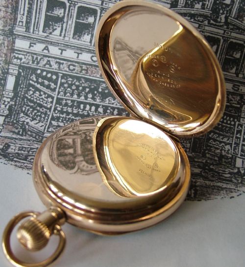 fig 1. Gold plated pocket watch, Fattorini & Sons
