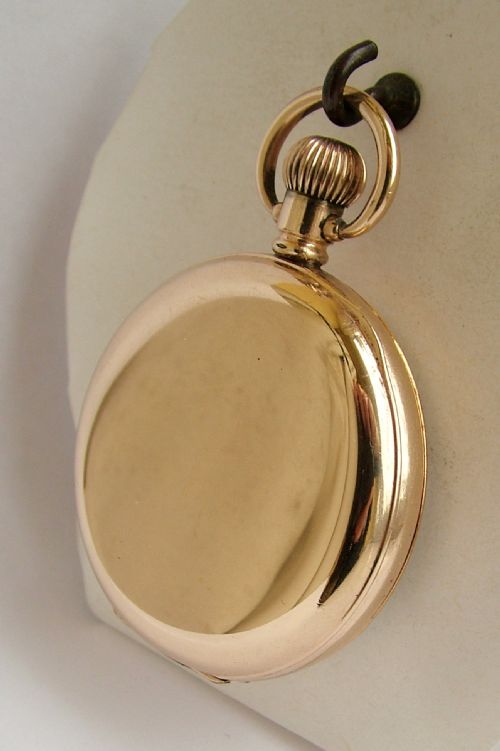 fig 1. A 1930s gold filled J W Benson pocket watch.