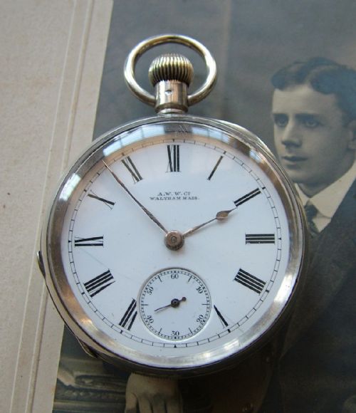An Antique Waltham 'Sterling' Silver Pocket Watch