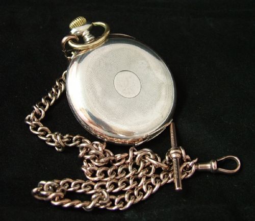 fig 1. German galonne cased Thiel pocket watch and chain