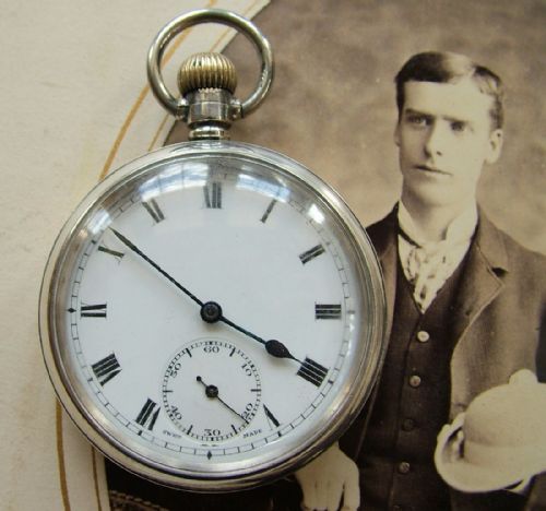 A Silver 1930 Buren Pocket Watch