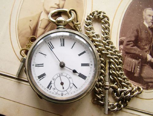 An Antique Key-winding Pocket Watch with Chain