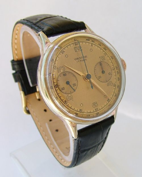 fig 1. Gents 1950s Orator chronograph wristwatch