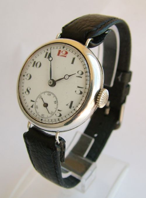 fig 1. A silver 1926 gents wrist watch