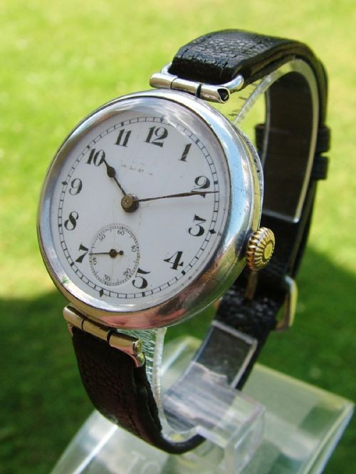 fig 1. A gents 1920s silver wrist watch