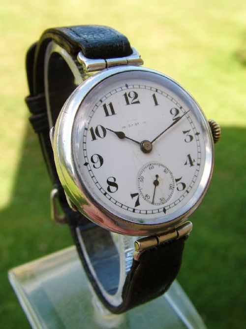 fig 2. A gents 1920s silver wrist watch