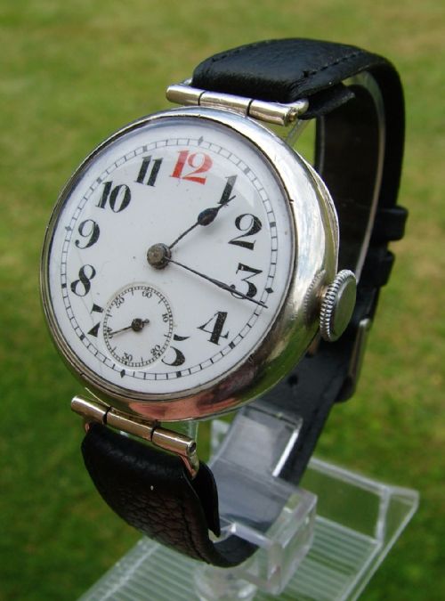 A Gents Silver Ww1 Era Wristwatch, 1918