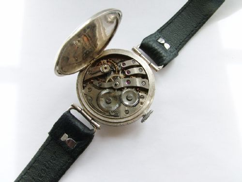 fig 2. A gents silver WW1 era wristwatch, 1918