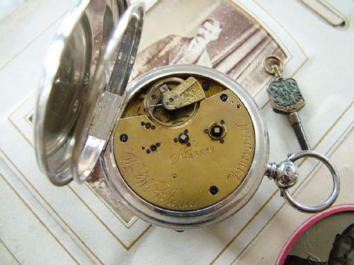 fig 1. Antique fusee pocket watch, Wm Williams Jones