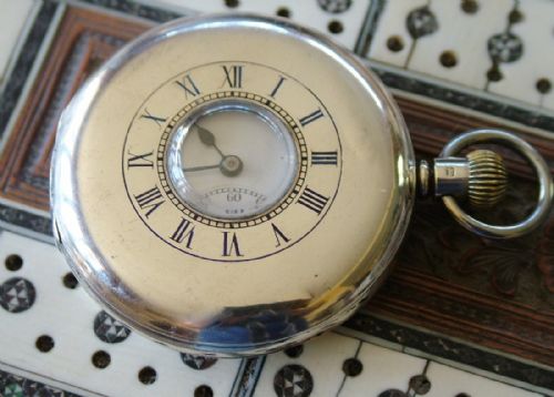 fig 1. 1930s silver Minerva half hunter pocket watch