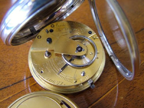 ANTIQUE FUSEE POCKET WATCH WILKINSON OF LEICESTER - ADDITIONAL PHOTO 4