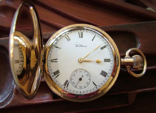 Antique Waltham Traveler Full Hunter Pocket Watch