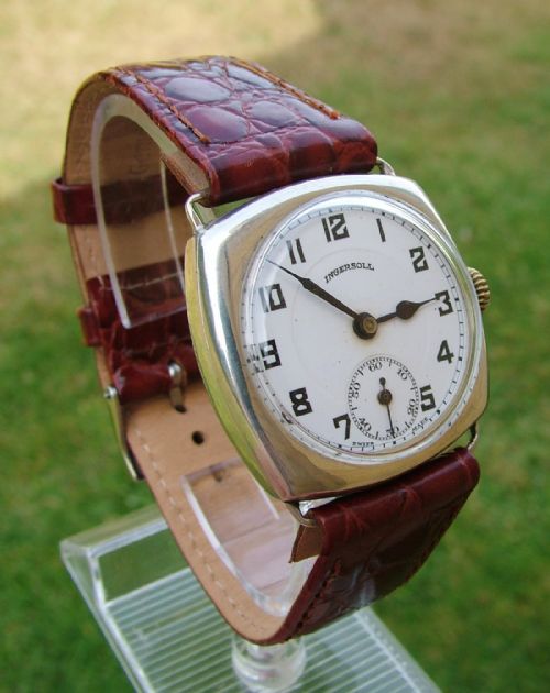 fig 1. A gents 1924 silver Ingersoll wristwatch