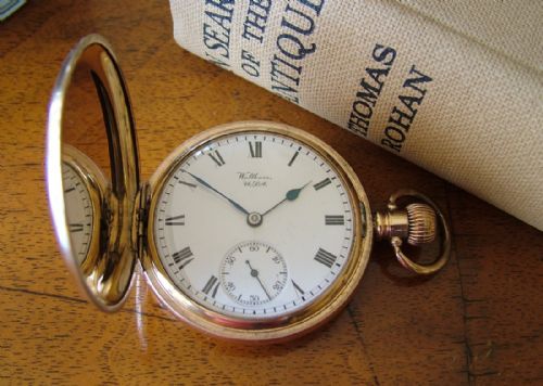 Antique Waltham Traveler Full Hunter Pocket Watch