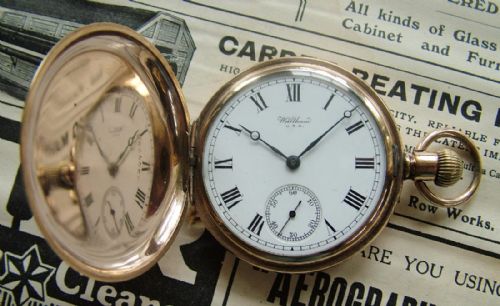 Antique Waltham Hunter Pocket Watch, 1918