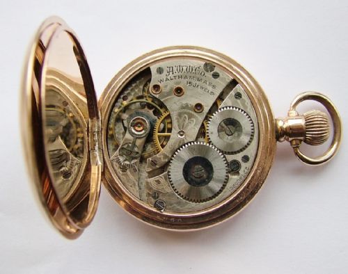 fig 1. An antique Waltham full hunter pocket watch