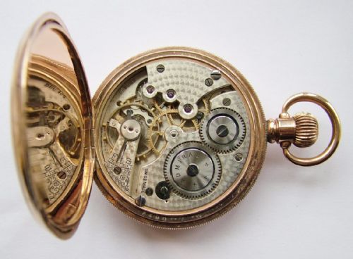 fig 1. 1920s Cyma Admiral full hunter pocket watch