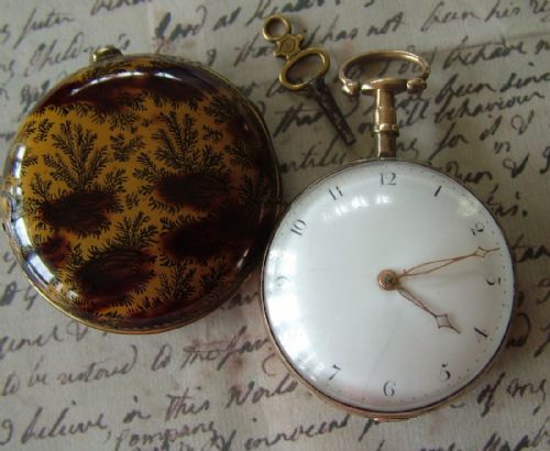 Antique Pair Cased Dwerrihouse Pocket Watch, C1790s