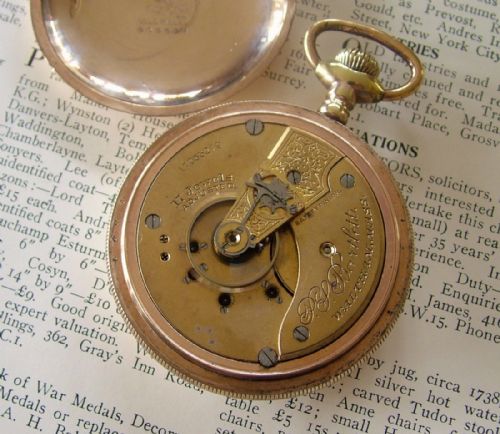 fig 1. A chunky antique Waltham P S Bartlett pocket watch