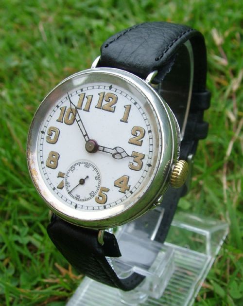 An Antique Ww1 Gents Silver Trench Watch, 1914