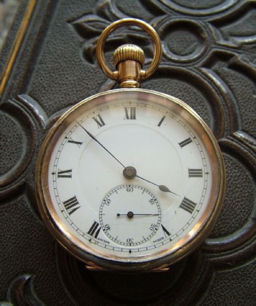 An Antique Gold Plated Pocket Watch