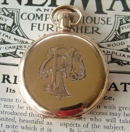 fig 2. An antique Waltham full hunter pocket watch