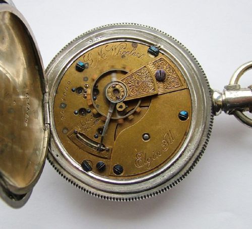 fig 1. An antique G M Wheeler grade pocket watch from Elgin